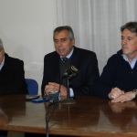 Baucero, Migno y Garibay en conferencia de prensa