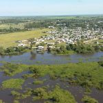 Crecida del río 2015 - San Javier visto desde el aire - Fuente, Prensa Gobernación