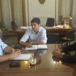 EL MINISTRO PULLARO SE REUNIÓ CON EL SENADOR BAUCERO