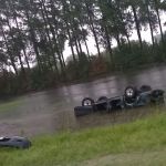 VUELCO DEJA CINCO HERIDOS EN LA RUTA 1