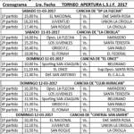 Liga Sanjavierina 1º fecha 2017