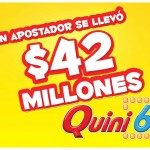 UN APOSTADOR SE LLEVÓ MÁS DE 42 MILLONES EN EL QUINI 6