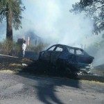 SE LE QUEMÓ EL AUTO A PASSARELLA EN HELVECIA