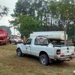 BOMBEROS Y PERSONAL MUNICIPAL EXTINGUIERON UN INCENDIO EN EL VIVERO 1