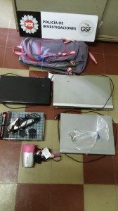 Elementos recuperados PDI San Javier