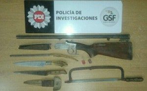LA PDI SECUESTRÓ CARNE VACUNA Y UN ARMA DE FUEGO