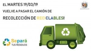 EL MARTES SE JUNTARÁN LOS RECICLABLES