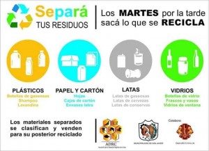 Mañana se juntan los reciclables
